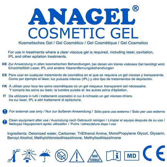 Anagel Cosmetic IPL/Laser Gel 250ml – Professional Hair Removal &amp; Skin Rejuvenation Formula
