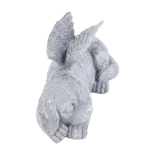 Angel Dog Pet Memorial Statue – Dog Memorial Grave Marker &amp; Tribute for Home, Garden, and Outdoor Tombstone