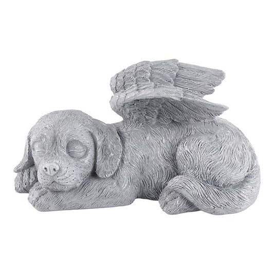 Angel Dog Pet Memorial Statue – Dog Memorial Grave Marker &amp; Tribute for Home, Garden, and Outdoor Tombstone