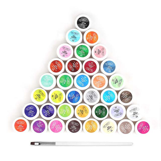 Anself 24-Piece Gel Nail Polish Set – 5ml UV Nail Art Polish Pigment in Pure Colors for Women