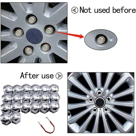 Anti-Rust Car Wheel Nut Caps – Auto Hub Tire Screw Covers for Exterior Decoration &amp; Durable Protection