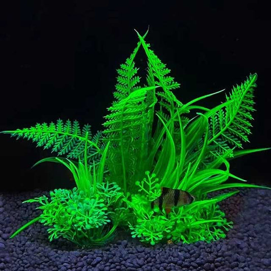 Aquarium Artificial Plant Decoration – 5.5 Inch Plastic Water Grass, Fish Tank Ornament for Aquascaping & Fish Bowl Decor