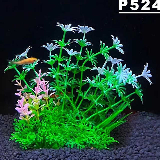 Aquarium Artificial Plant Decoration – 5.5 Inch Plastic Water Grass, Fish Tank Ornament for Aquascaping & Fish Bowl Decor