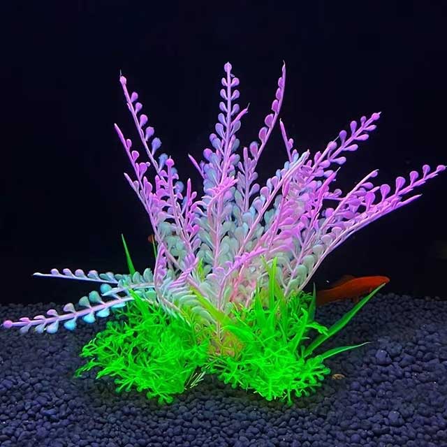 Aquarium Artificial Plant Decoration – 5.5 Inch Plastic Water Grass, Fish Tank Ornament for Aquascaping & Fish Bowl Decor