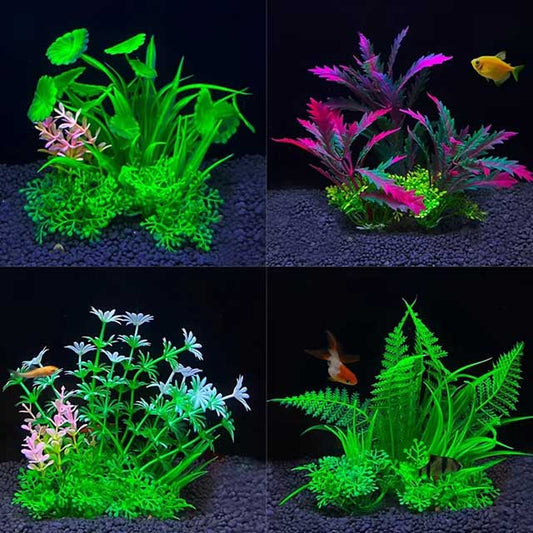 Aquarium Artificial Plant Decoration – 5.5 Inch Plastic Water Grass, Fish Tank Ornament for Aquascaping & Fish Bowl Decor