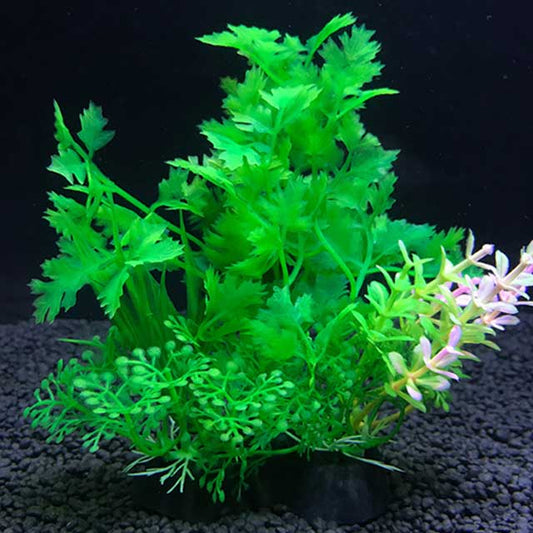 Aquarium Artificial Plant Decoration – 5.5 Inch Plastic Water Grass, Fish Tank Ornament for Aquascaping & Fish Bowl Decor