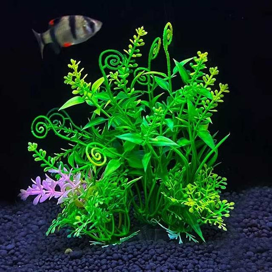 Aquarium Artificial Plant Decoration – 5.5 Inch Plastic Water Grass, Fish Tank Ornament for Aquascaping & Fish Bowl Decor