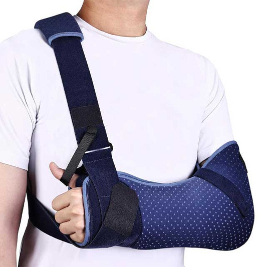 Arm Sling with Waist Strap for Shoulder Injury – Immobilizer Brace Support for Sleeping &amp; Rotator Cuff Surgery – WL0309