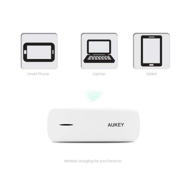 Aukey Wireless Travel Router &amp; 1800mAh Power Bank - White