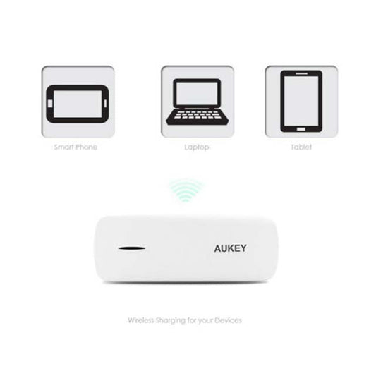 Aukey Wireless Travel Router &amp; 1800mAh Power Bank - White