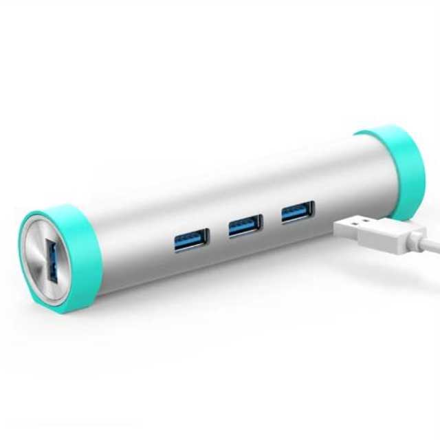 Aukey USB 3.0 1000Mbps WiFi Network Card &amp; Multi-Port Hub Adapter – High-Speed 4-in-1 Connectivity for PC, Laptop, &amp; Gaming