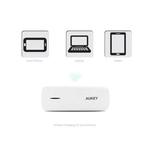 Aukey Wireless Travel Router &amp; Portable Power Bank – 1,800mAh On-The-Go Wi‑Fi Router &amp; Charger, White