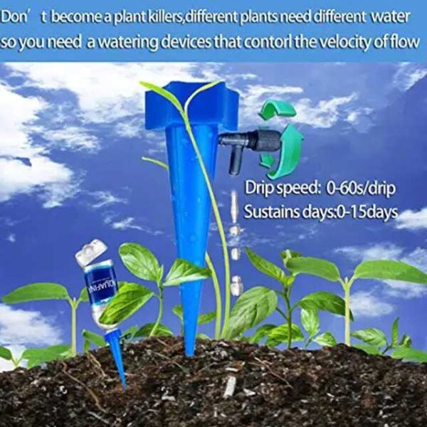 10Pcs/Set Auto Drip Irrigation Watering System – Automatic Spike Waterers for Indoor Plants & Flowers | Household Bottle Watering Solution