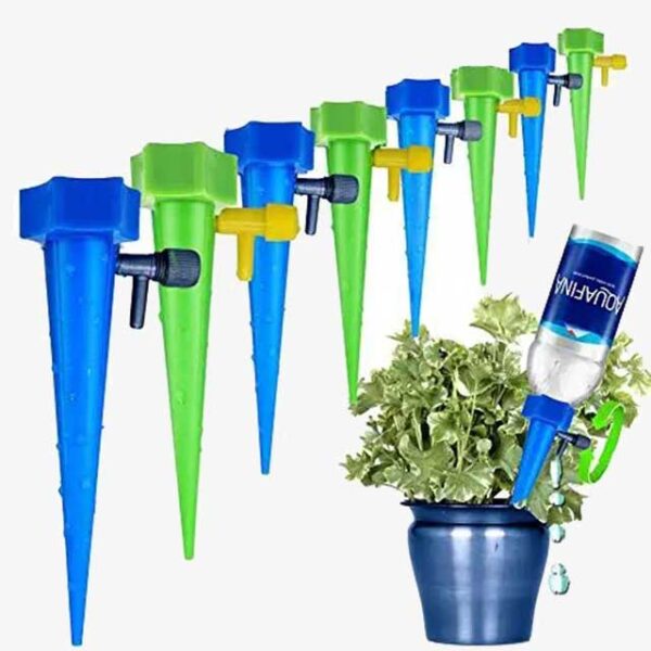 10 pièces/ensemble système d'irrigation automatique goutte à goutte – Arroseurs automatiques à pointe pour plantes et fleurs d'intérieur | Solution d'arrosage de bouteille domestique