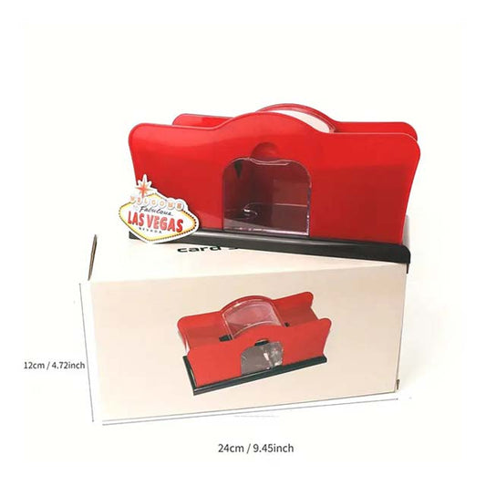 Automatic Card Game Shuffler - Hand Crank Poker Shuffler for 2-6 Pairs, Texas Three Kingdoms Table Game Dealer