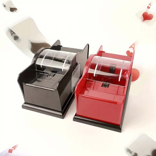 Automatic Card Game Shuffler - Hand Crank Poker Shuffler for 2-6 Pairs, Texas Three Kingdoms Table Game Dealer