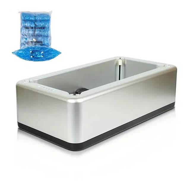 Automatic Shoe Cover Dispenser Set - Includes 100 Waterproof T-Buckle Shoe Covers, Durable and Ideal for Home, Office, Shop, Family Gatherings & Holiday Gifts