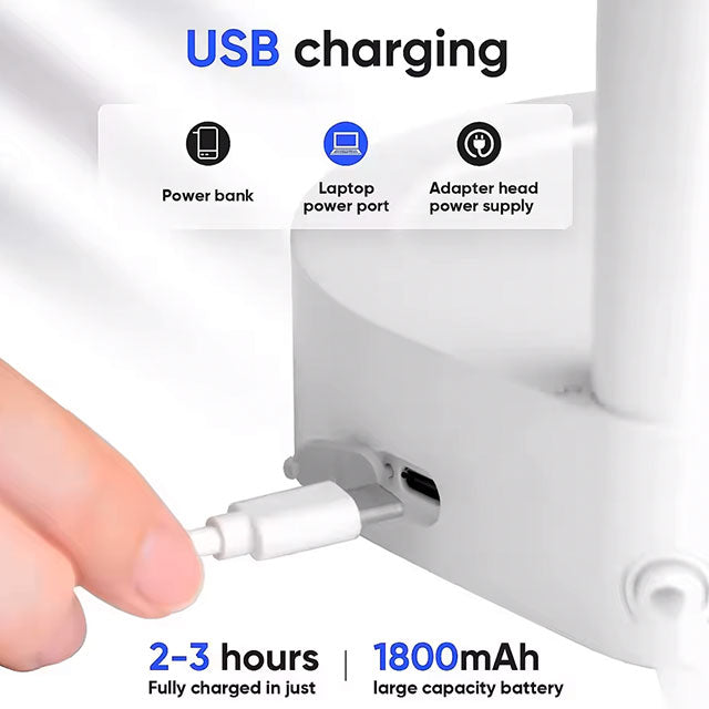 Automatic White Electric Water Bottle Dispenser – Smart USB Rechargeable Pump for 5-Gallon & Universal Bottles | 7-Level Adjustable Desktop Water Dispenser