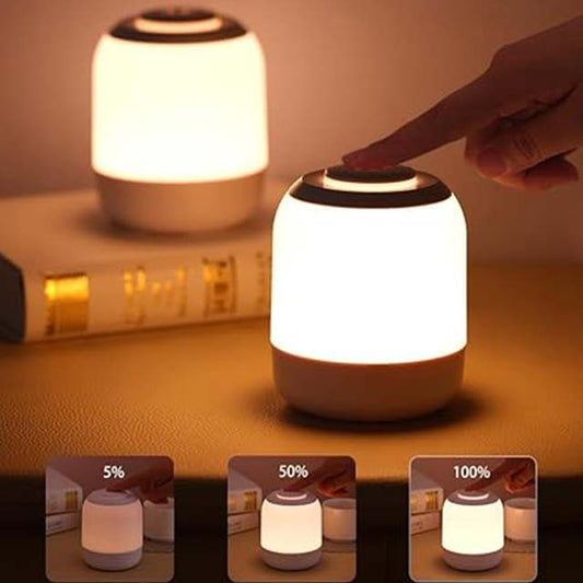 BACION Baby Night Light – Touch Control LED with 3-Color Changing & Dimming, 20H Battery Life, Fast Charging (Pink)