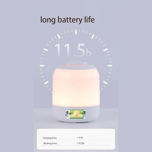 BACION Baby Night Light – Touch Control LED with 3-Color Changing & Dimming, 20H Battery Life, Fast Charging (Pink)