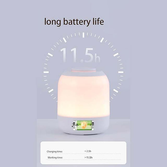 BACION Baby Night Light – Touch Control LED with 3-Color Changing & Dimming, 20H Battery Life, Fast Charging (Pink)