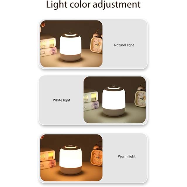 BACION Baby Night Light – Touch Control LED with 3-Color Changing & Dimming, 20H Battery Life, Fast Charging (Pink)