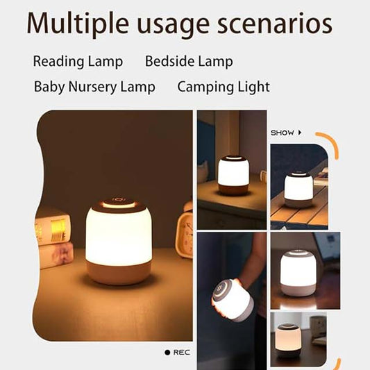 BACION Baby Night Light – Touch Control LED with 3-Color Changing & Dimming, 20H Battery Life, Fast Charging (Pink)