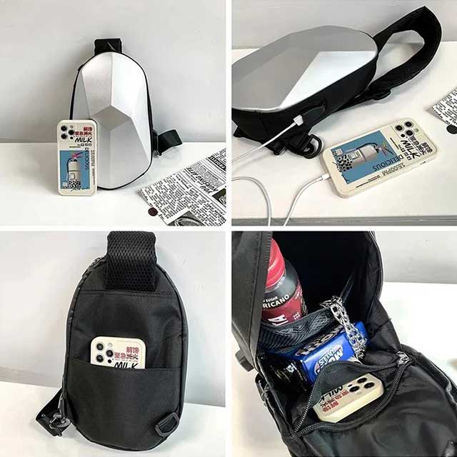 BANGE Pattern Chest Bag – Stylish Waterproof Sling Bag for Men