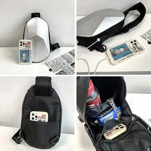 BANGE Pattern Chest Bag – Stylish Waterproof Sling Bag for Men