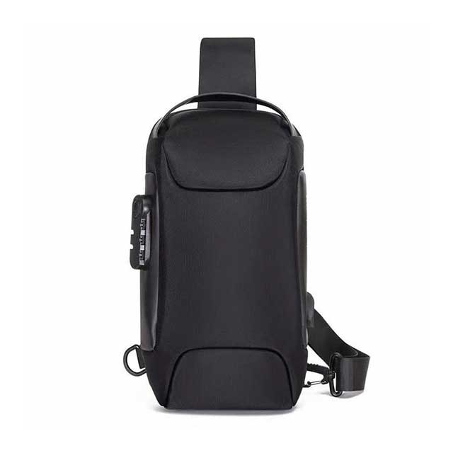 BANGE Waterproof Chest Bag for Men with USB Charging Port – Sling Shoulder Bag