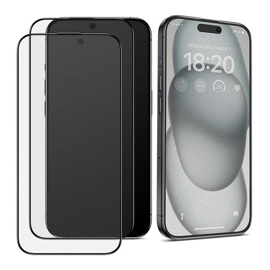BENKS iPhone 6.7" Matte Screen Protector – 9H Tempered Glass, Anti-Fingerprint &amp; Anti-Glare Full Coverage (2 Pack with Installation Frame)