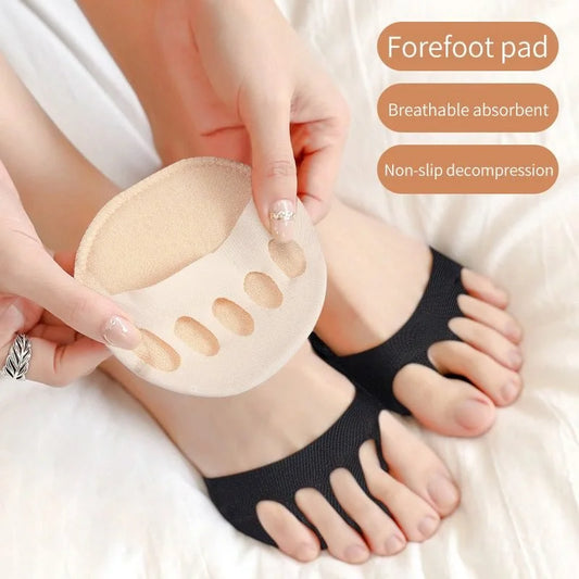 Comfort Foot Pads for Women – Breathable Forefoot Cushion Pads with Toe Separation & Anti-Slip Support