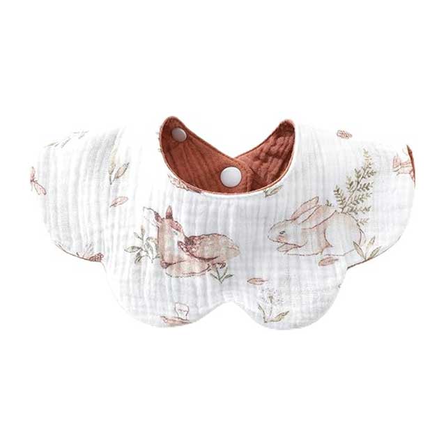 Baby Drooling Bib – 6-Layer Cotton Burp Cloth for Newborns & Toddlers (0–24 Months) | Soft & Absorbent Saliva Towel for Infants, Comfortable & Gentle on Skin