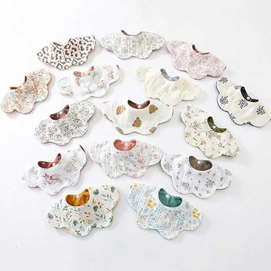 Baby Drooling Bib – 6-Layer Cotton Burp Cloth for Newborns & Toddlers (0–24 Months) | Soft & Absorbent Saliva Towel for Infants, Comfortable & Gentle on Skin