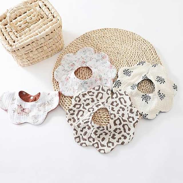 Baby Drooling Bib – 6-Layer Cotton Burp Cloth for Newborns & Toddlers (0–24 Months) | Soft & Absorbent Saliva Towel for Infants, Comfortable & Gentle on Skin