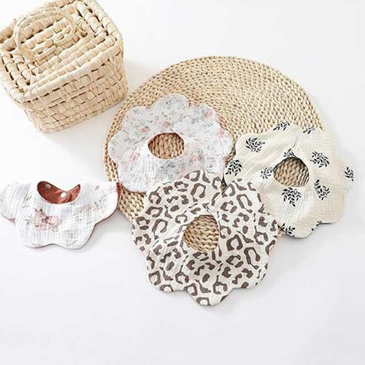 Baby Drooling Bib – 6-Layer Cotton Burp Cloth for Newborns & Toddlers (0–24 Months) | Soft & Absorbent Saliva Towel for Infants, Comfortable & Gentle on Skin