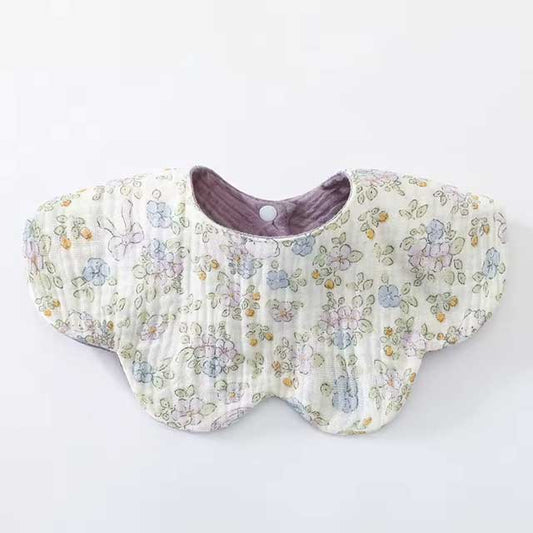 Baby Drooling Bib – 6-Layer Cotton Burp Cloth for Newborns & Toddlers (0–24 Months) | Soft & Absorbent Saliva Towel for Infants, Comfortable & Gentle on Skin