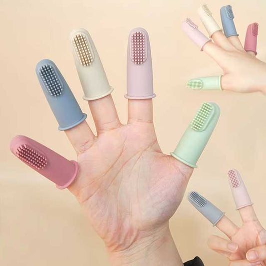 Baby Finger Toothbrush – Soft Silicone Infant Oral Cleaning Brush for Newborns & Toddlers | Portable Dental Care Tool for Babies