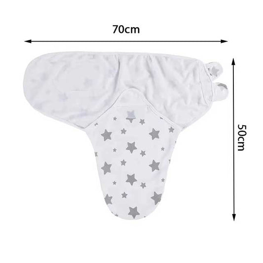 Baby Swaddle Blanket & Hat Set – Cartoon Print Cotton Wrap for Newborns 0–6 Months | Adjustable Infant Blanket for All Seasons