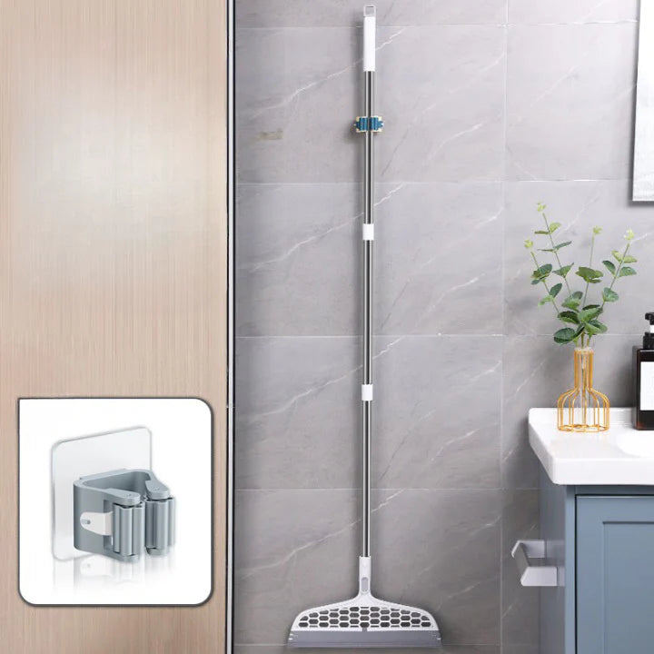 Magic Silicone Broom & Floor Squeegee – 180° Rotating Head – Long Handle Pet Hair Remover – Multipurpose Bathroom Floor Wiper & Household Sweeper