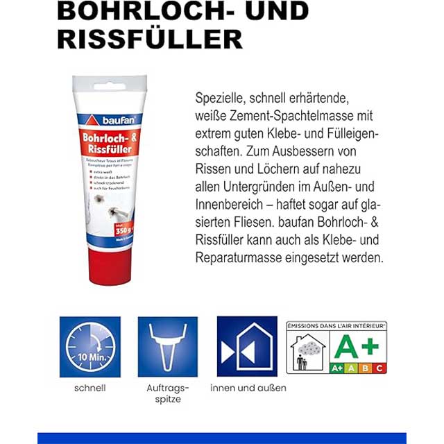 Baufan Borehole & Crack Filler, White