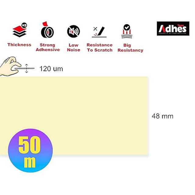 Beige 50mm x 50mm No-Residue Masking Tape