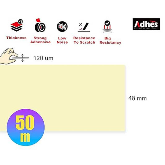Beige 50mm x 50mm No-Residue Masking Tape