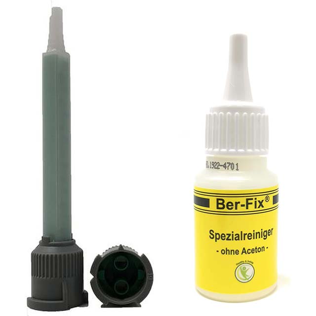 Ber-Fix® 5-Piece Mixer Tips (1:1 Static Blender) – 2-Piece Glue Applicator for 25g/50g Cartridges + Mini Catalog