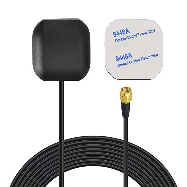 Bingfu Vehicle Waterproof Active GPS Navigation Antenna with SMA Male Connector for Car Stereo Head Unit GPS Navigation System Module- Truck Marine Boat GPS Tracker Locator Real Time Tracking