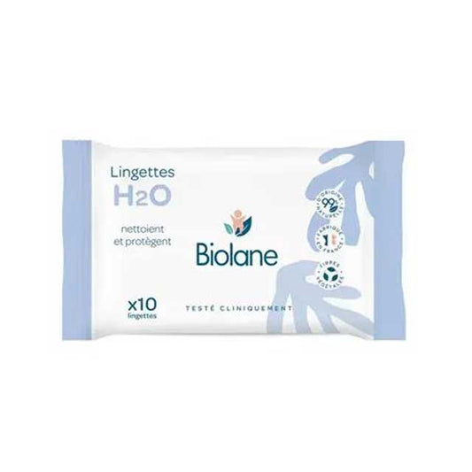 Biolane 10 Thick Wipes Case H2O – Ultra-Soft, Moisturizing &amp; Eco-Friendly Cleansing Wipes for Sensitive Skin