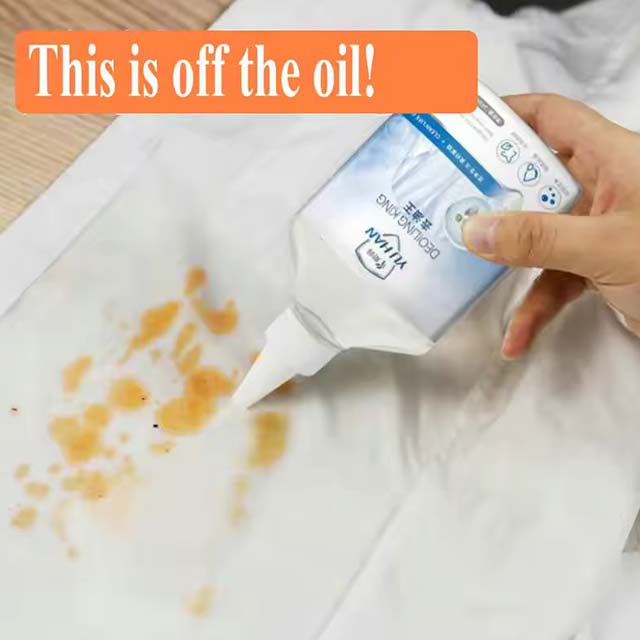 Biological Enzyme De-Oil King 245ml - Down Coat Dry Cleaner for Oil and Blood Stain Removal from Clothes