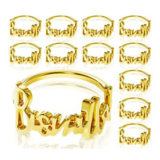 Bismillah Metal Napkin Rings – Elegant Lettered Napkin Ring Set for Ramadan &amp; Eid Dining Decor