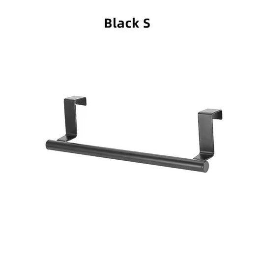 1/2Pcs Over-Door Towel Rack – Stainless Steel Hanging Towel Bar for Bathroom &amp; Kitchen, White/Black Towel Shelf Hanger