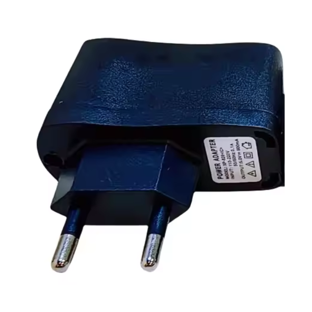 Black USB Power Adapter – 5V 0.5A Output, 10–220V Input Plug for Mobile and Small Electronics